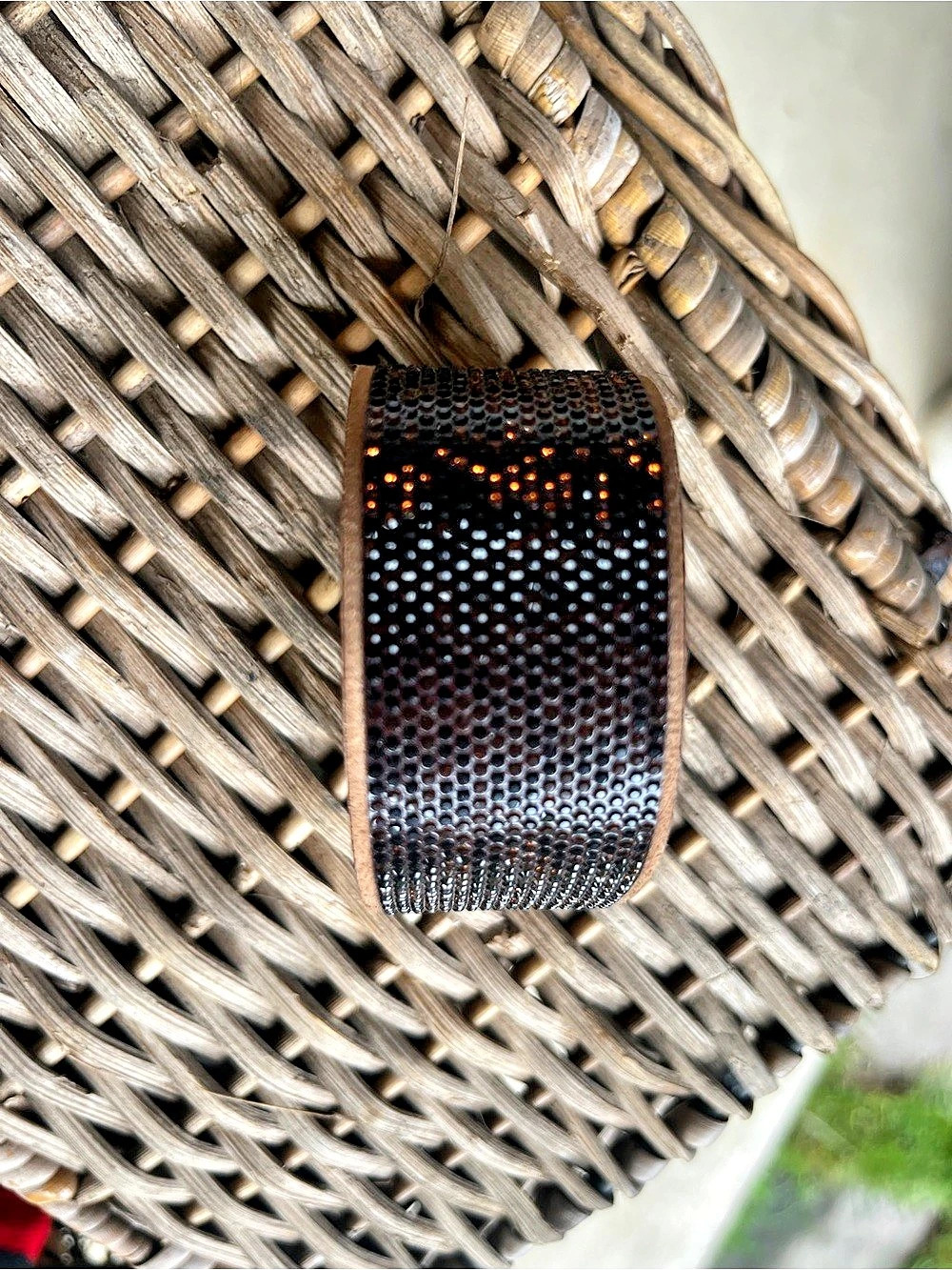 VSP Glam Band Brown & Black Swarovski Crystal Bracelet